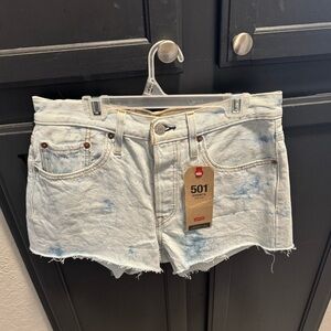 Levi’s 501 High Rise Denim Shorts, Size 28, NWT